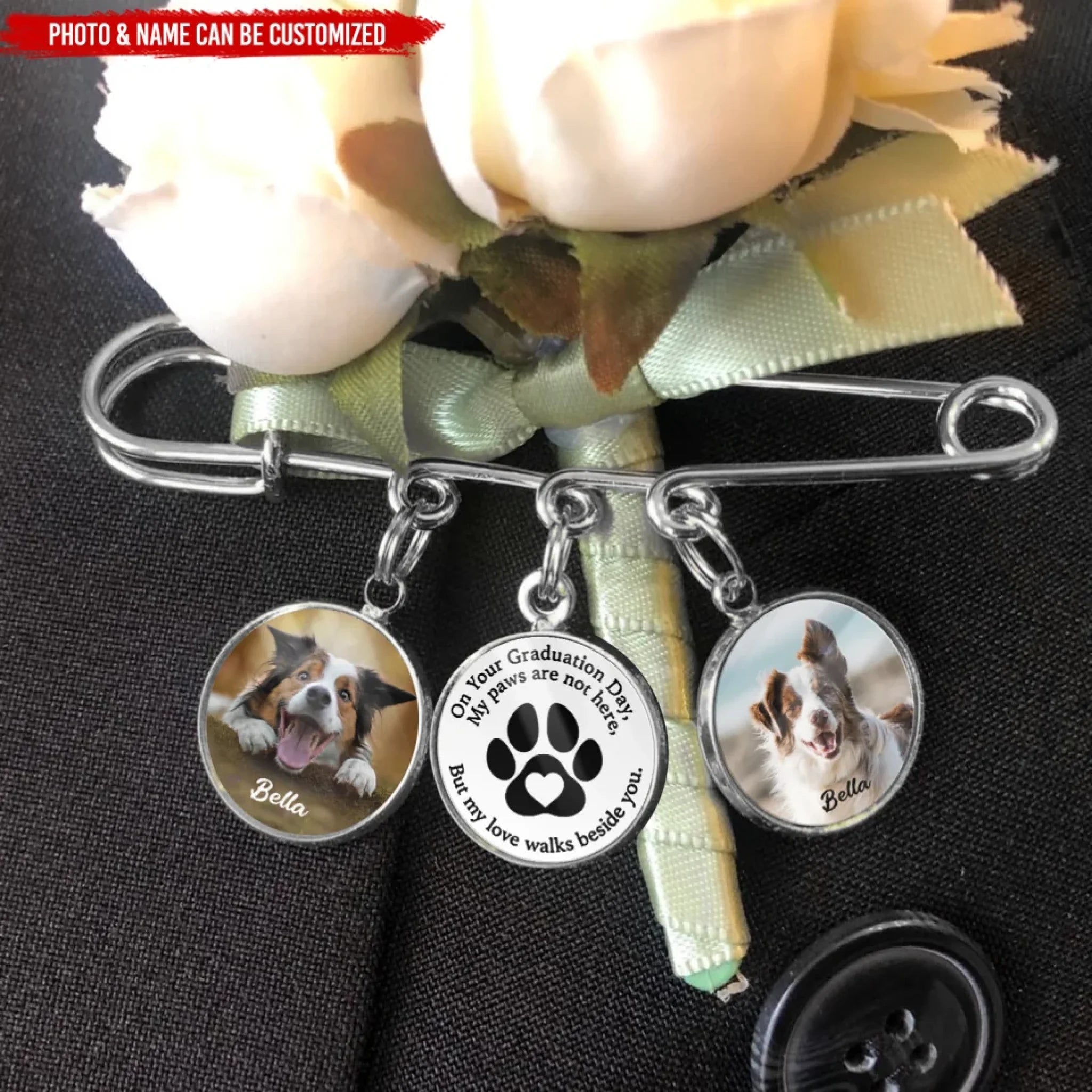 On Your Graduation Day - Personalized Lapel Pin, Graduation Gift for Pet Lover