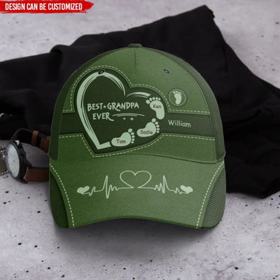 Best Grandpa Ever - Personalized Cap, Gift for Dad/Grandpa, Father's Day Gift