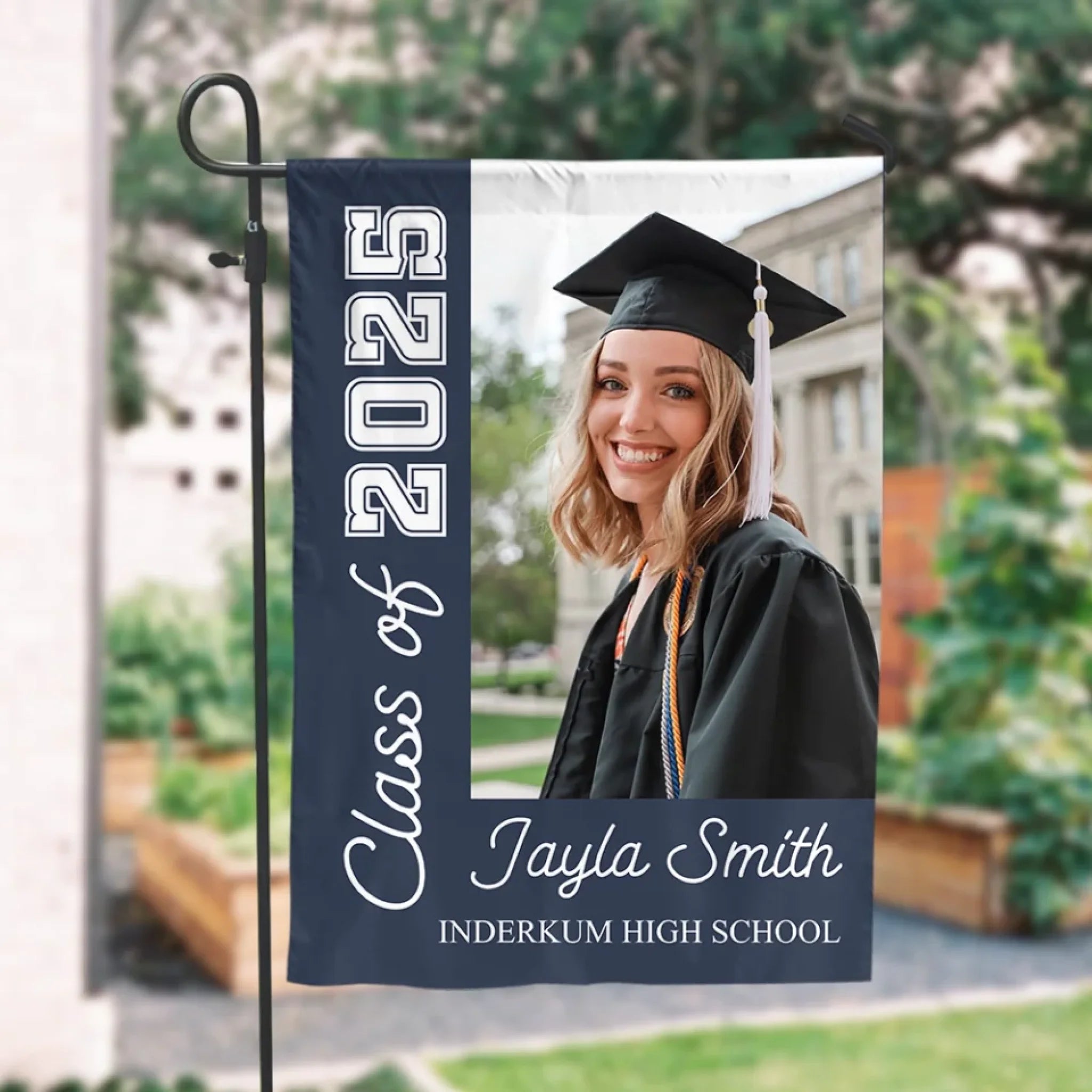 Class Of 2025 - Personalized Garden Flag, Custom Grad Gift, Graduation Celebration Decor