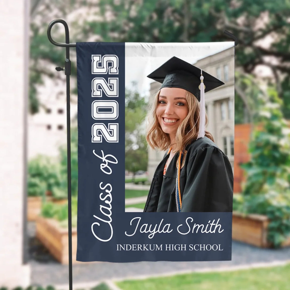 Class Of 2025 - Personalized Garden Flag, Custom Grad Gift, Graduation Celebration Decor