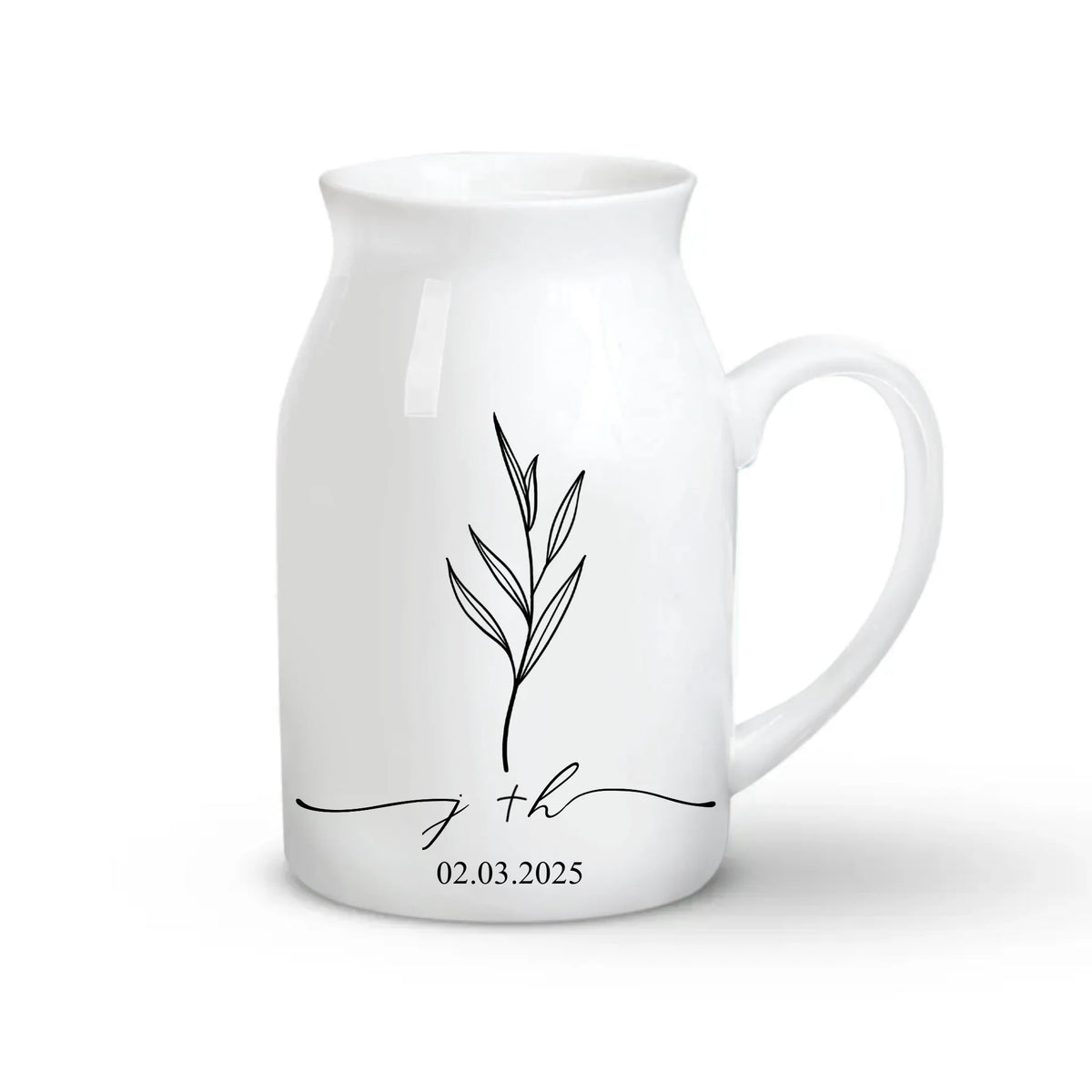 Floral Engagement - Personalized Flower Vase, Custom Newly Engaged Gift, Wedding Gifts