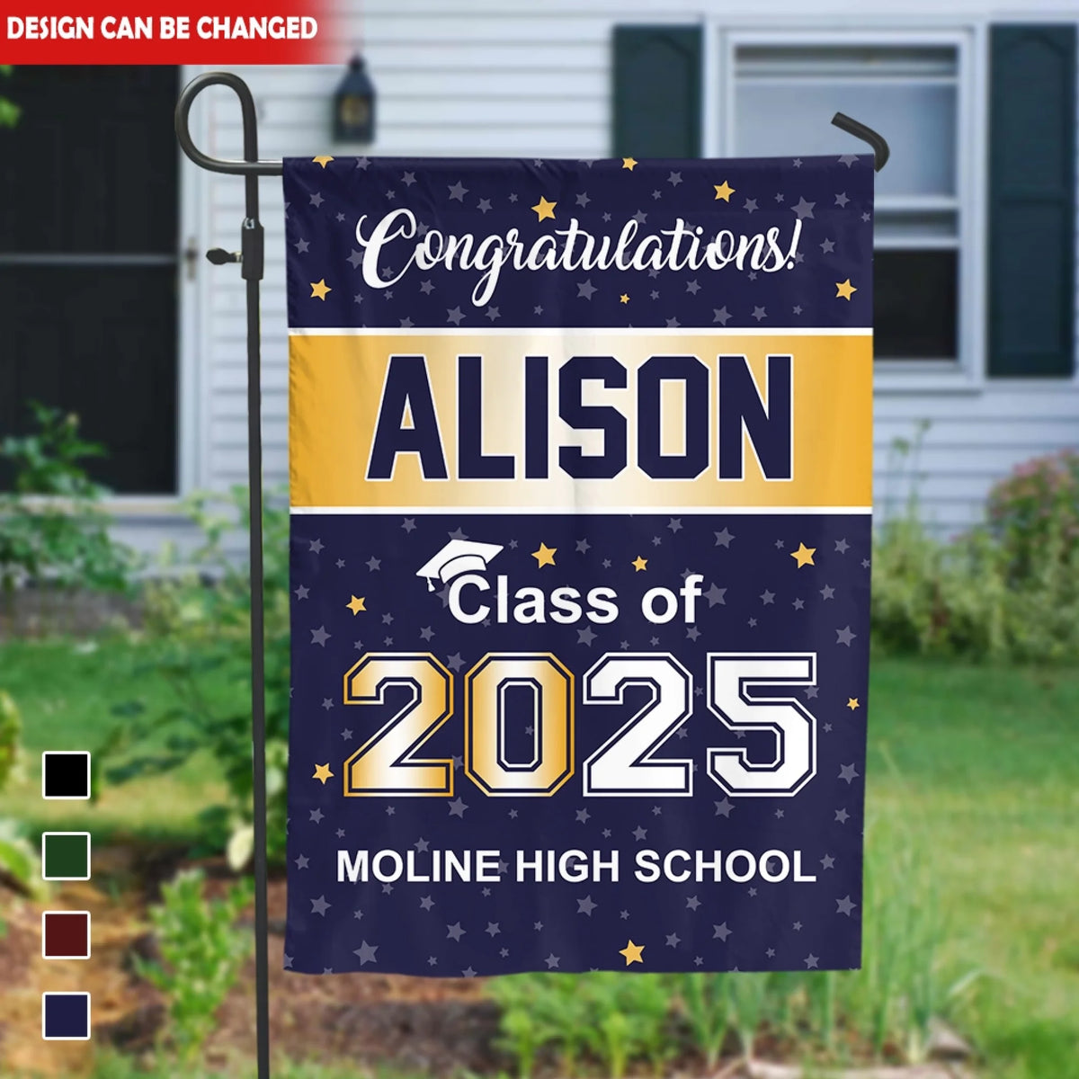 Class of 2025 Senior Grad - Personalized Garden Flag, Custom Grad Gift, Graduation Celebration Decor