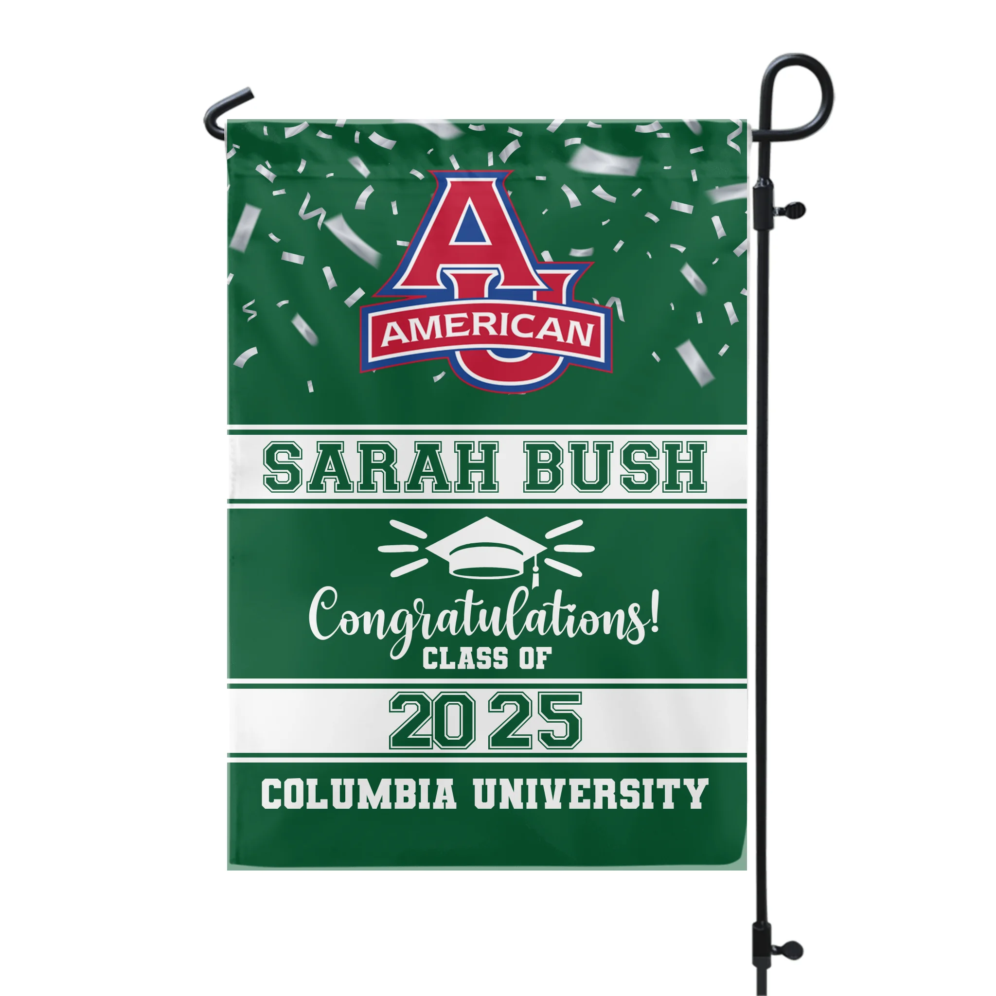 Congratulations Class of 2025 - Personalized Garden Flag, Custom Grad Gift, Graduation Celebration Decor