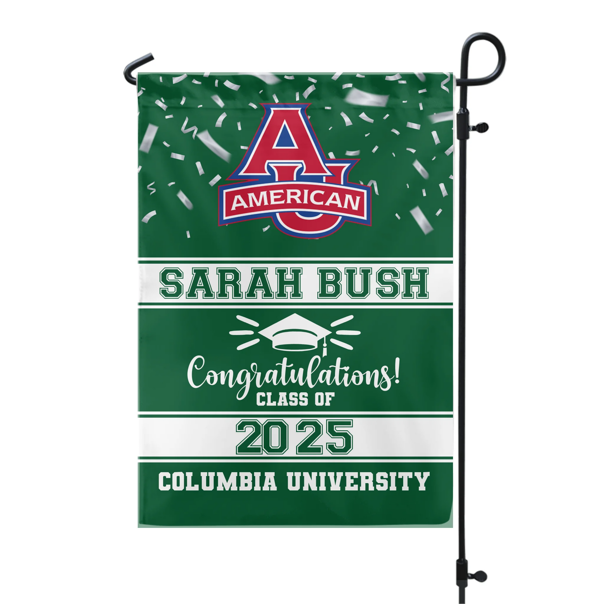Congratulations Class of 2025 - Personalized Garden Flag, Custom Grad Gift, Graduation Celebration Decor