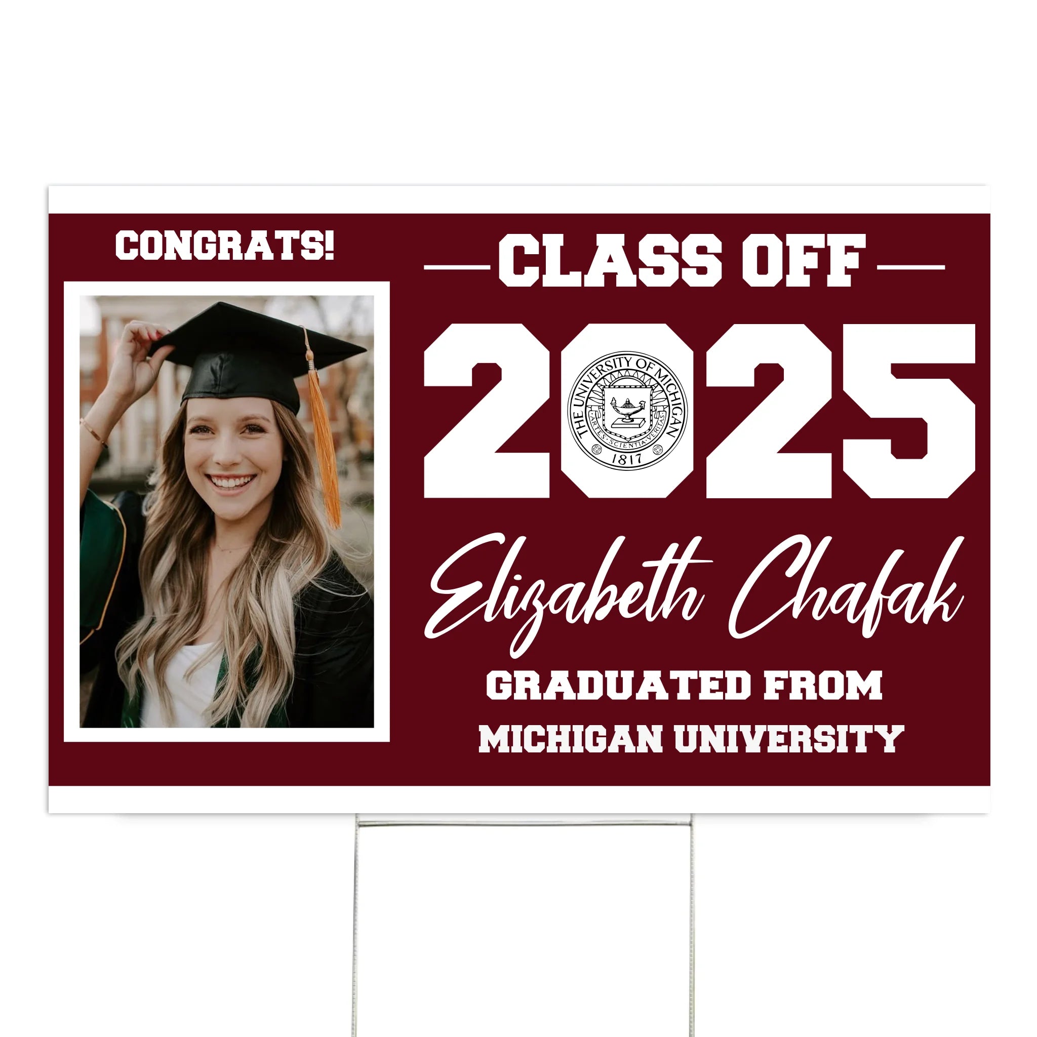 Graduation Party Decorations - Personalized Yard Sign, Graduation Gift