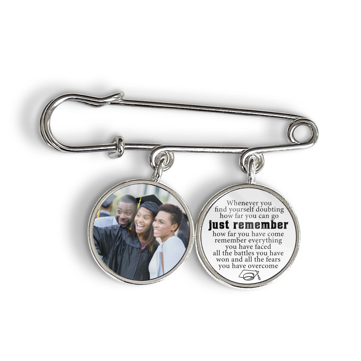 Whenever You Find Yourself Doubting How Far You Can Go - Personalized Lapel Pin, Graduation Day Gift, Graduation Lapel Pin