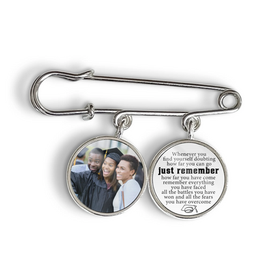 Whenever You Find Yourself Doubting How Far You Can Go - Personalized Lapel Pin, Graduation Day Gift, Graduation Lapel Pin