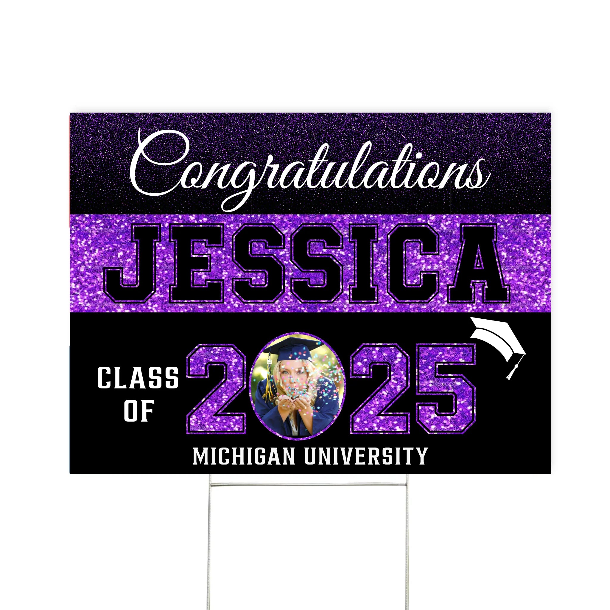 Senior 2025 Congrats Graduation - Personalized Yard Sign, Graduation Custom Gift, Grad Party Decor