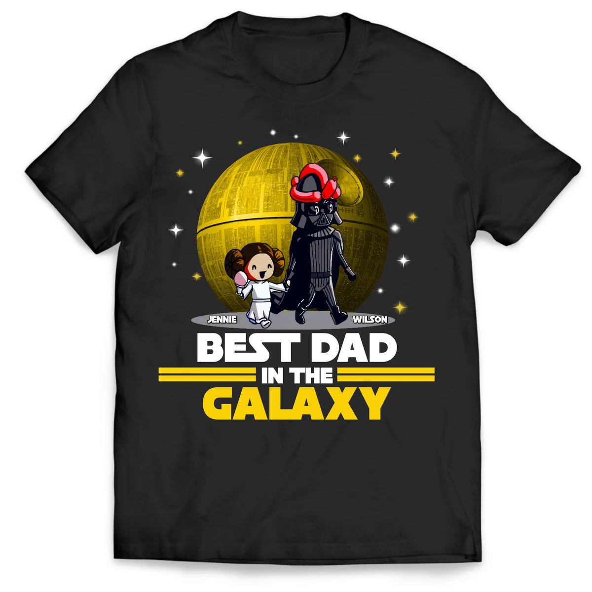 Best Dad In The Galaxy - Personalized T-Shirt, Gift For Dad