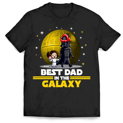 Best Dad In The Galaxy - Personalized T-Shirt, Gift For Dad