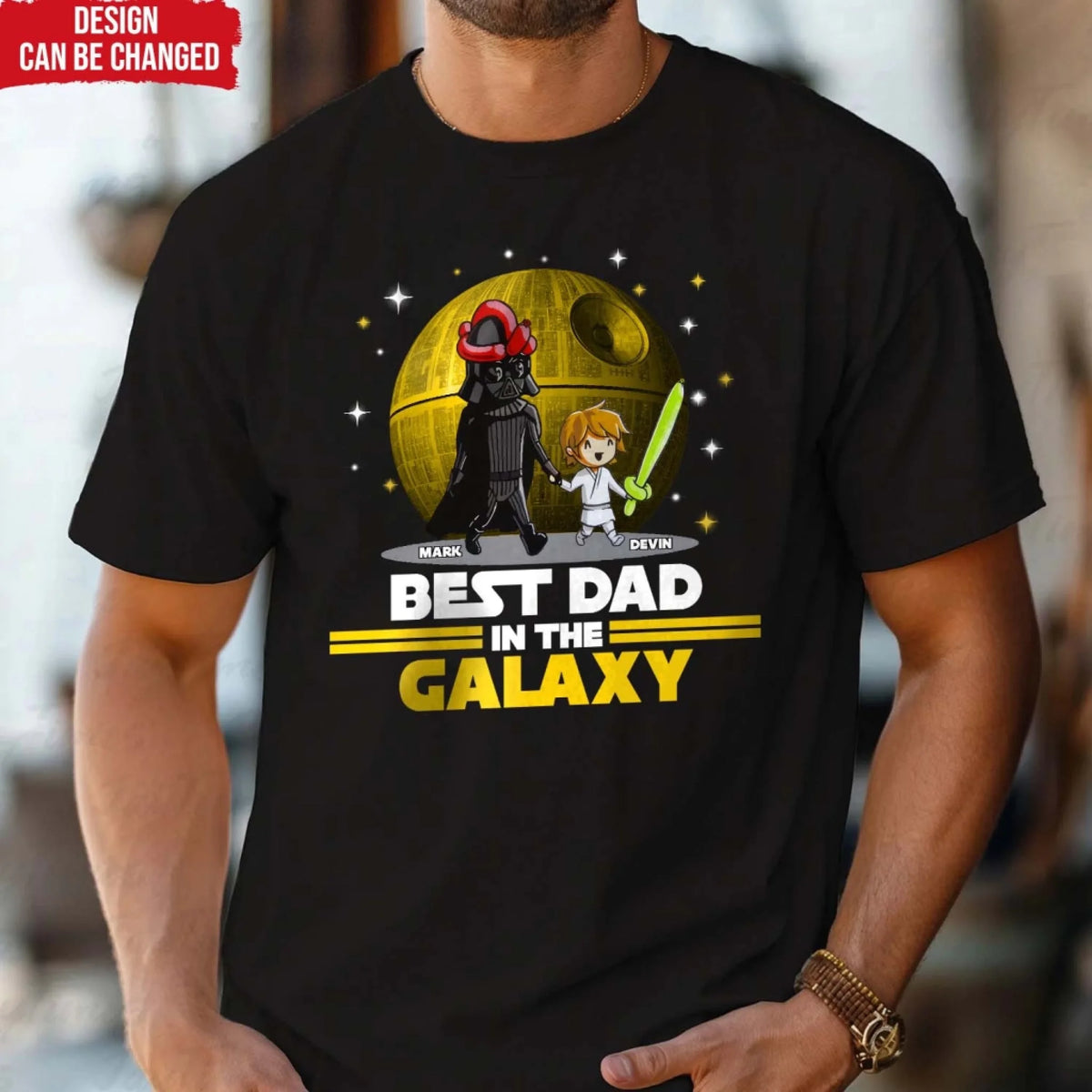 Best Dad In The Galaxy - Personalized T-Shirt, Gift For Dad