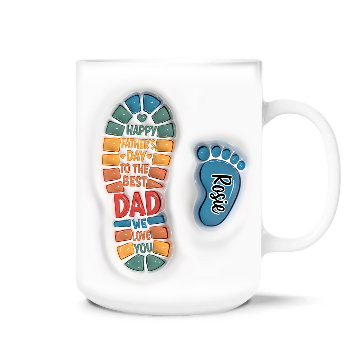 To The Best Dad We Love You - Personalized 3D Inflated Mug, Custom gift for Dad, Father's Day Gift