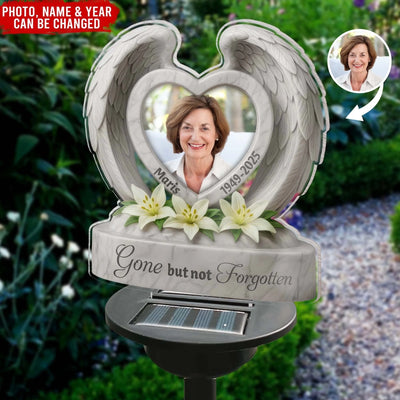 Gone But Not Forgotten - Personalized Solar Light, Memorial Gift For Loss Of Pet, Loss Of Loved One