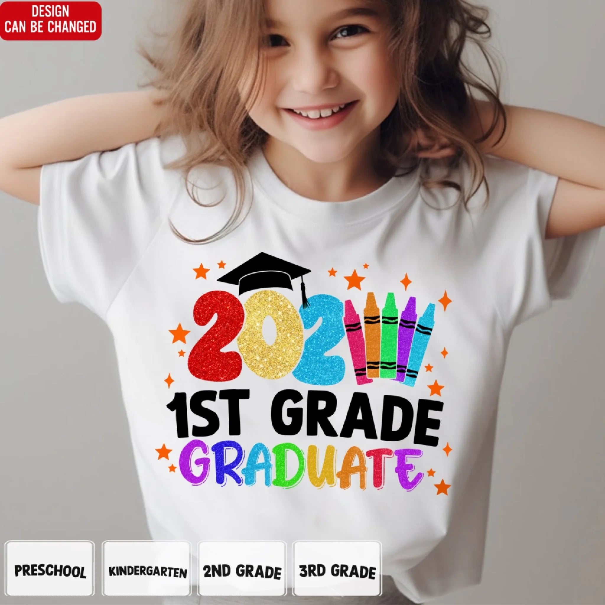 2025 Preschool Graduate - Personalized T-Shirt, Graduation Gift for Kids, Pre-K/Kindergarten/Primary School Grad Shirt