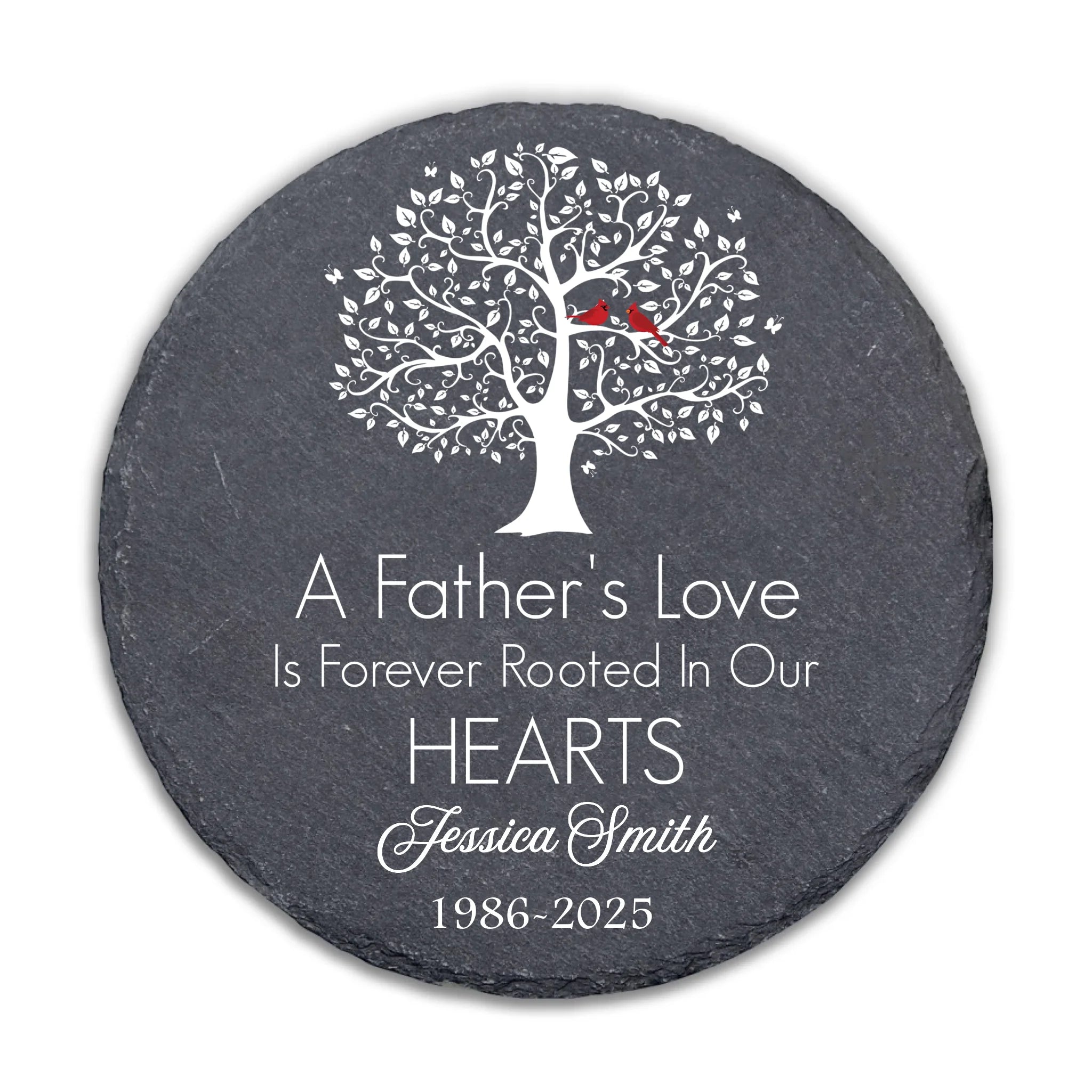 A Father's Love Is Forever Rooted In Our Hearts - Personalized Memorial Stone, Memorial Gift
