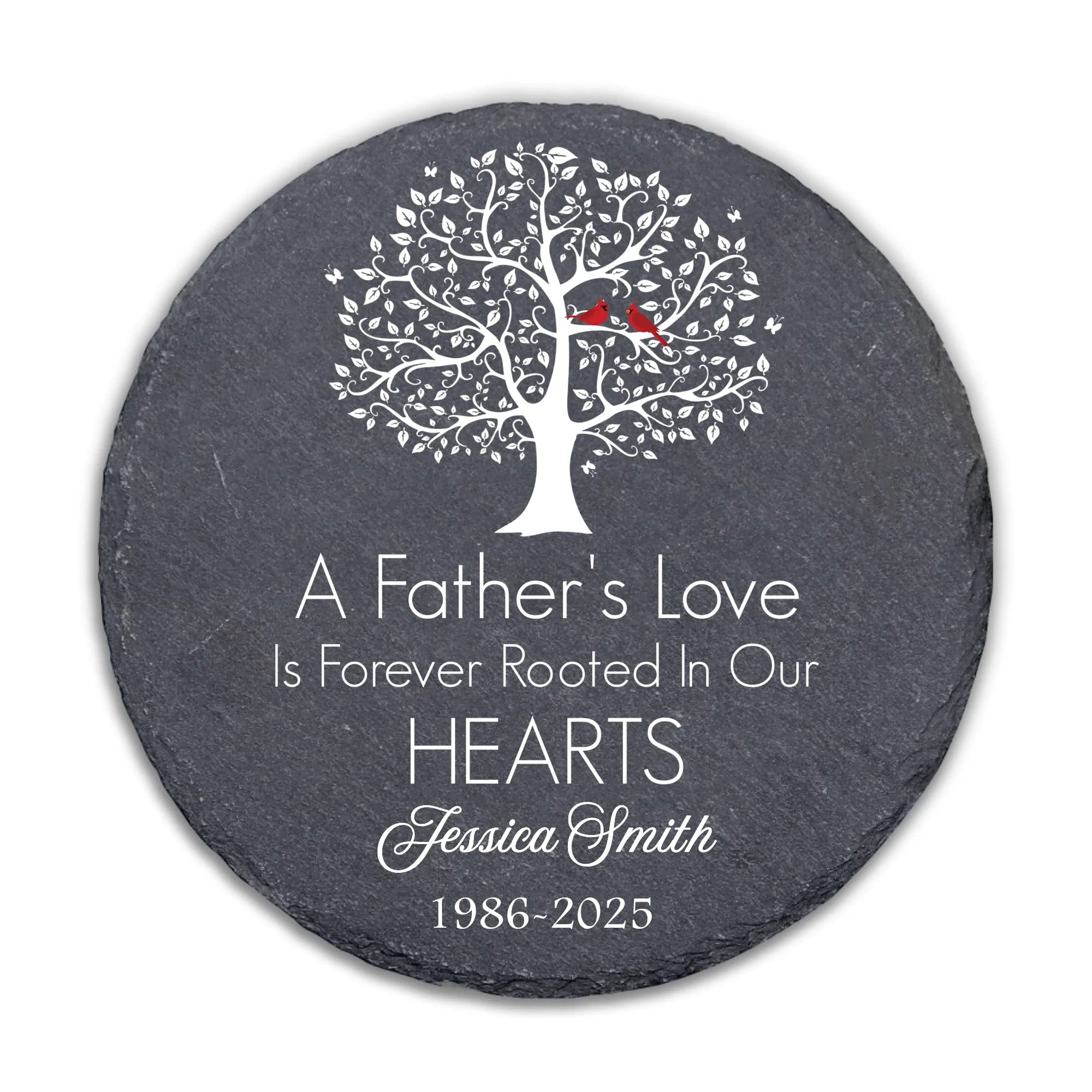 A Father's Love Is Forever Rooted In Our Hearts - Personalized Memorial Stone, Memorial Gift