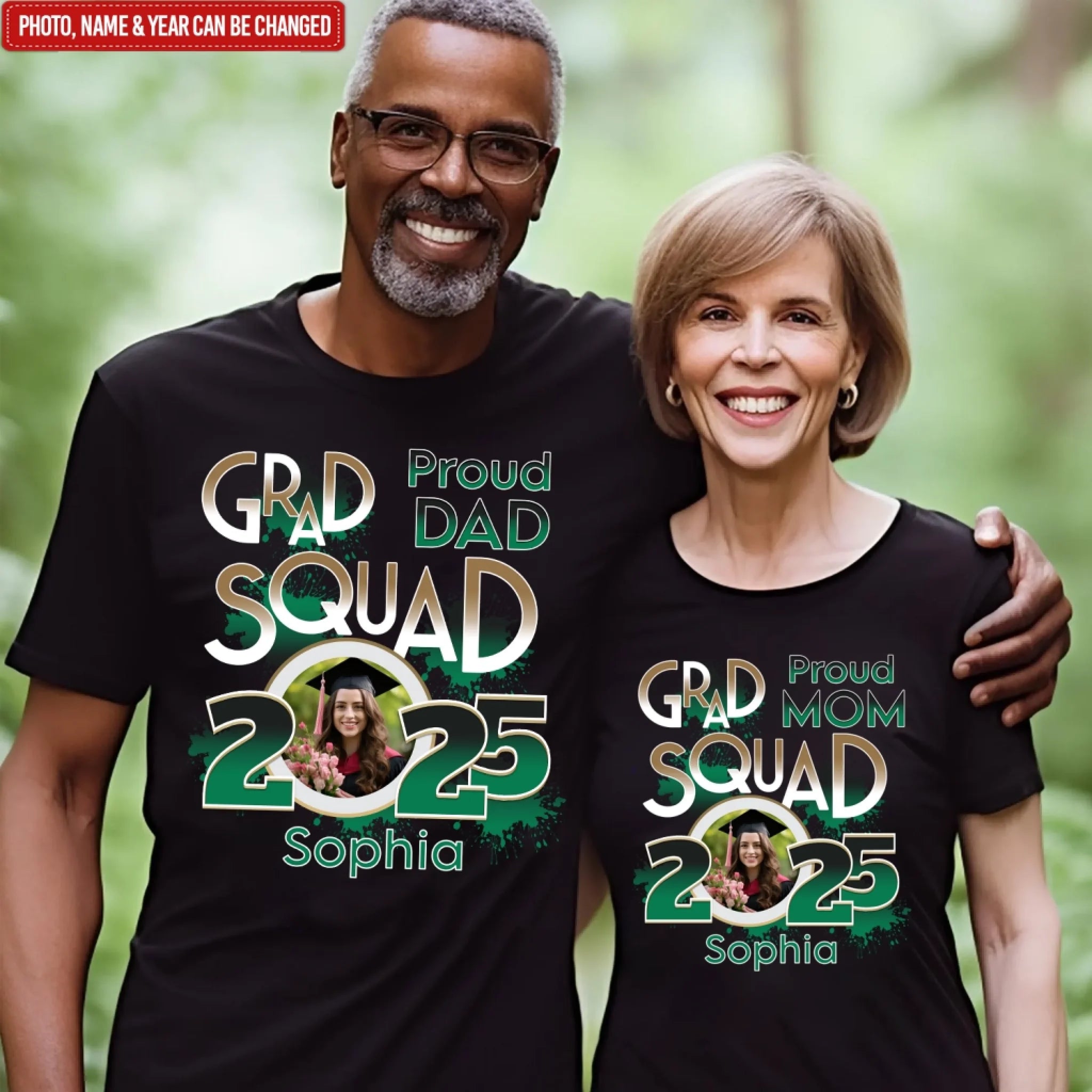 Proud Dad/ Proud Mom Squad 2025 - Personalized T-Shirt, Graduation Gift, Graduation Squad Shirt