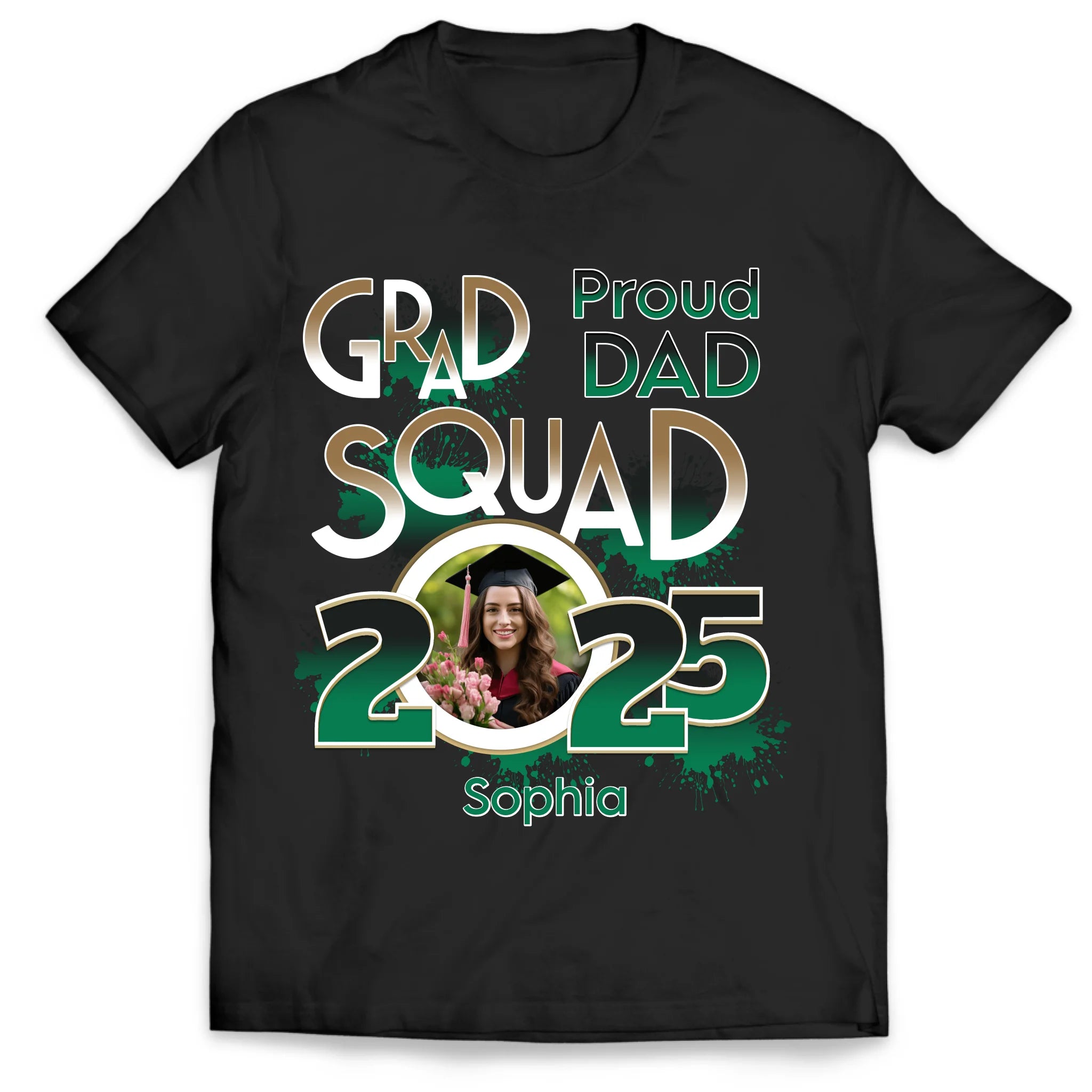 Proud Dad/ Proud Mom Squad 2025 - Personalized T-Shirt, Graduation Gift, Graduation Squad Shirt