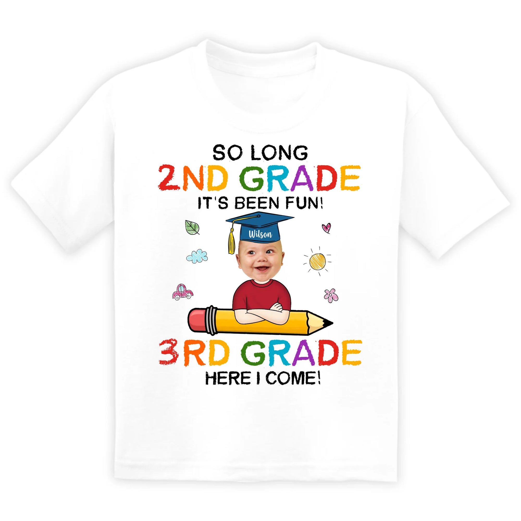 It's Been Fun Kindergarten - Personalized T-Shirt, 2025 Graduation Gift for Kids, Pre-K/Kindergarten/Primary School Grad Shirt