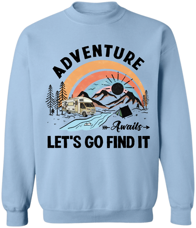 Adventure Awaits Let’s Go Find It - Personalized T-Shirt, Camping Shirt, Custom Camping Gift For Camping Lovers