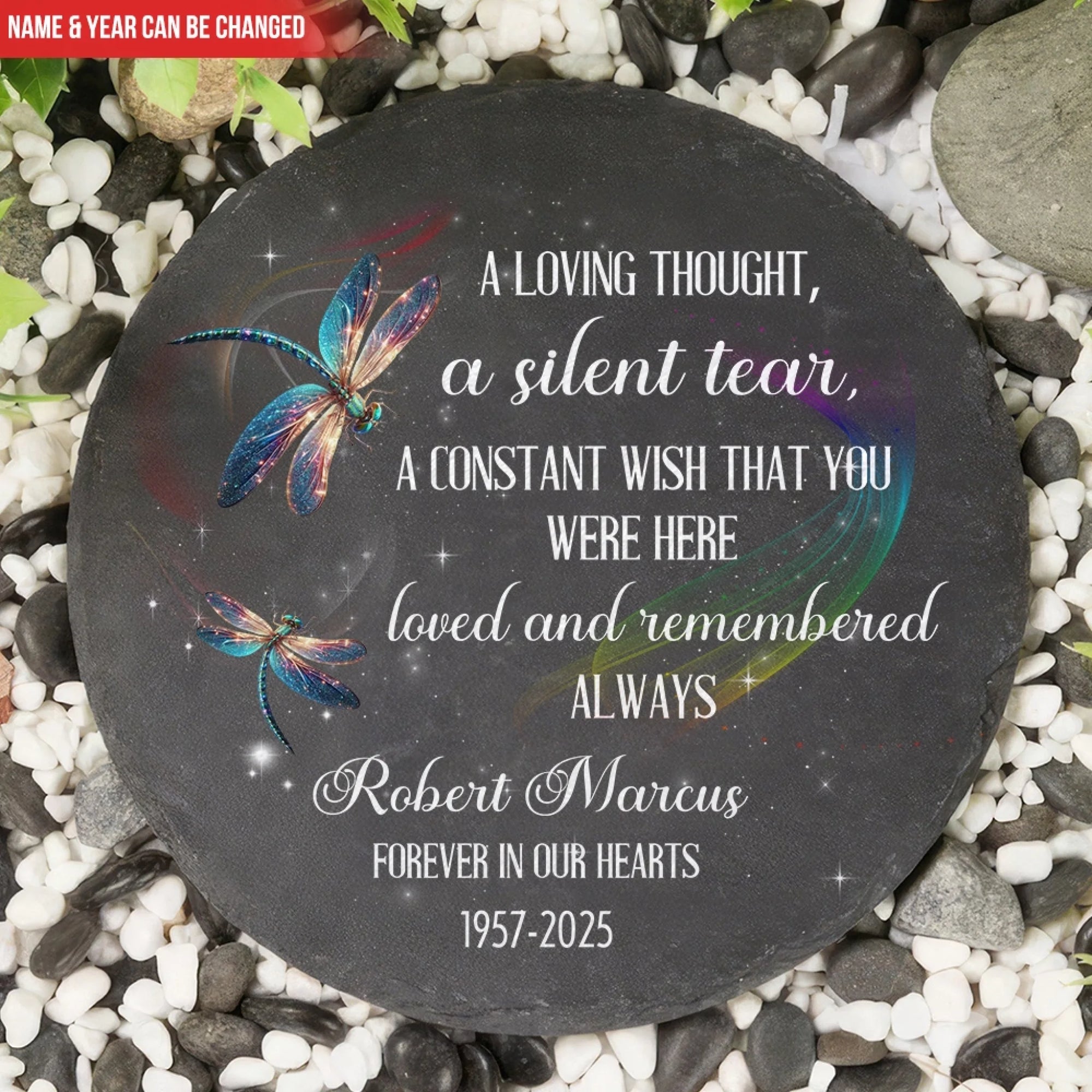 You Were Here Loved And Remembered Always - Personalized Stone, Memorial Gift