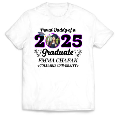Proud Family Of A 2025 Graduate - Personalized T-Shirt, Family Grad Party Shirt, Grduation Gift