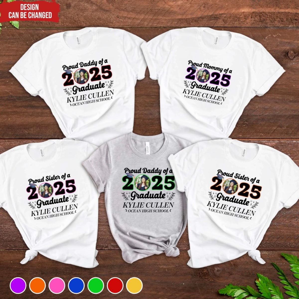 Proud Family Of A 2025 Graduate - Personalized T-Shirt, Family Grad Party Shirt, Grduation Gift