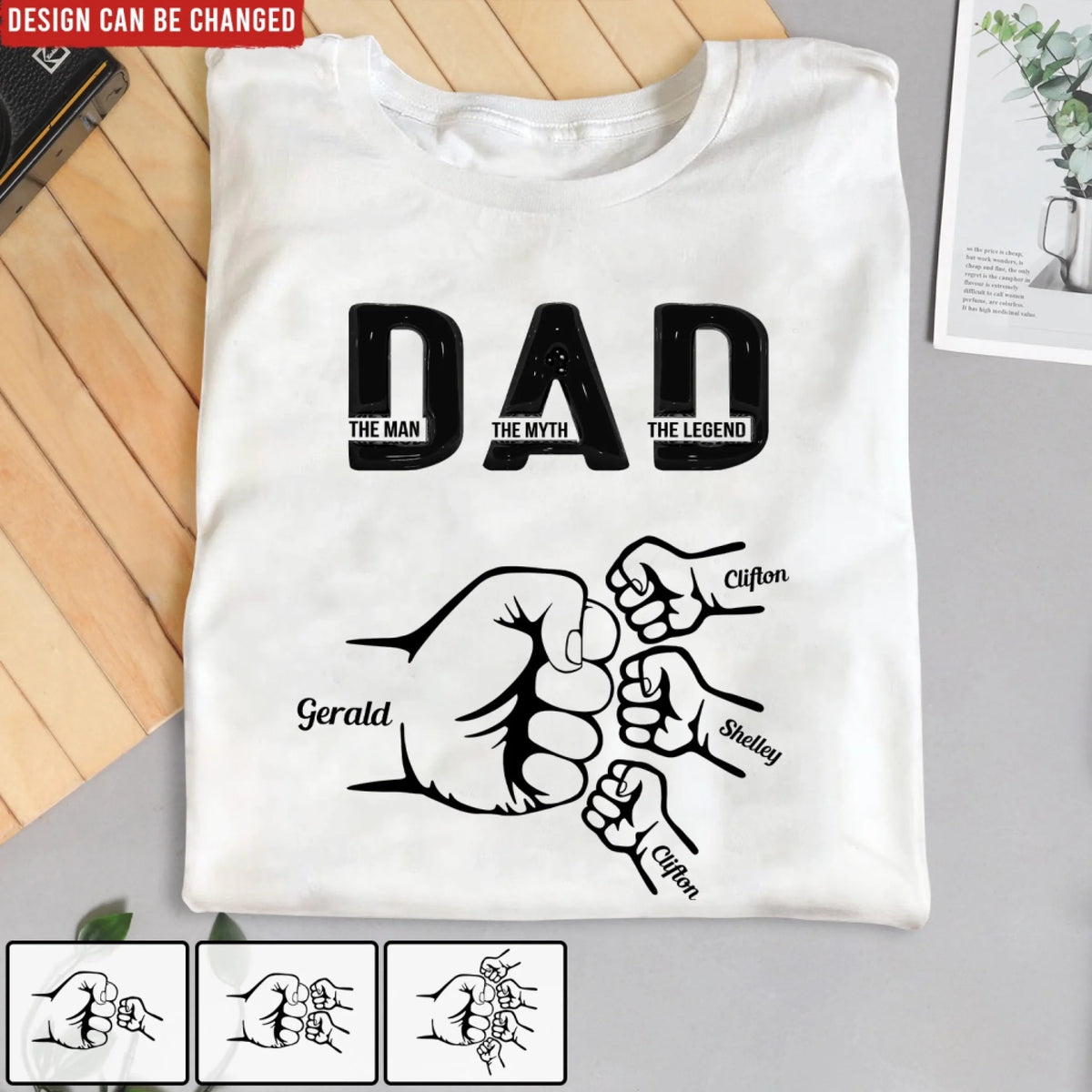 Dad The Man The Myth The Legend - Personalized T-Shirt, Father's Day Gift for Dad/Husband