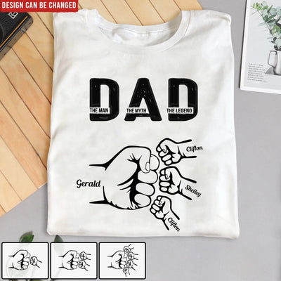 Dad The Man The Myth The Legend - Personalized T-Shirt, Father's Day Gift for Dad/Husband