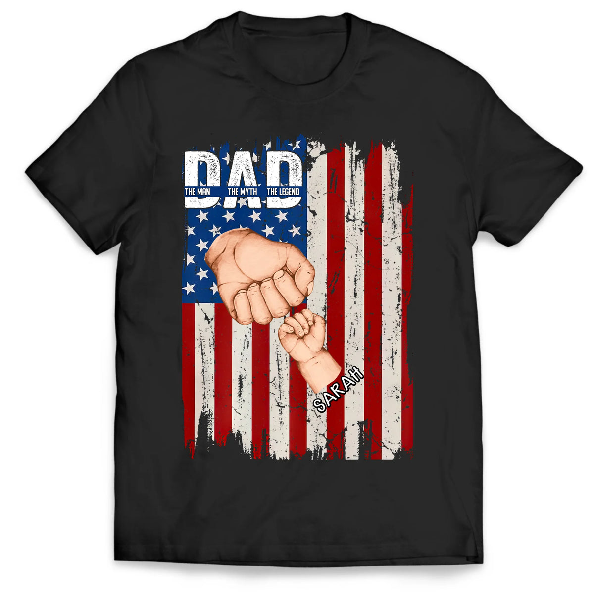 Dad Fist Bump - Personalized T-Shirt, Gift For Dad, Daddy And His Kids, Fist Bump Dad Shirt