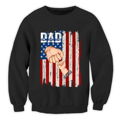 Dad Fist Bump - Personalized T-Shirt, Gift For Dad, Daddy And His Kids, Fist Bump Dad Shirt