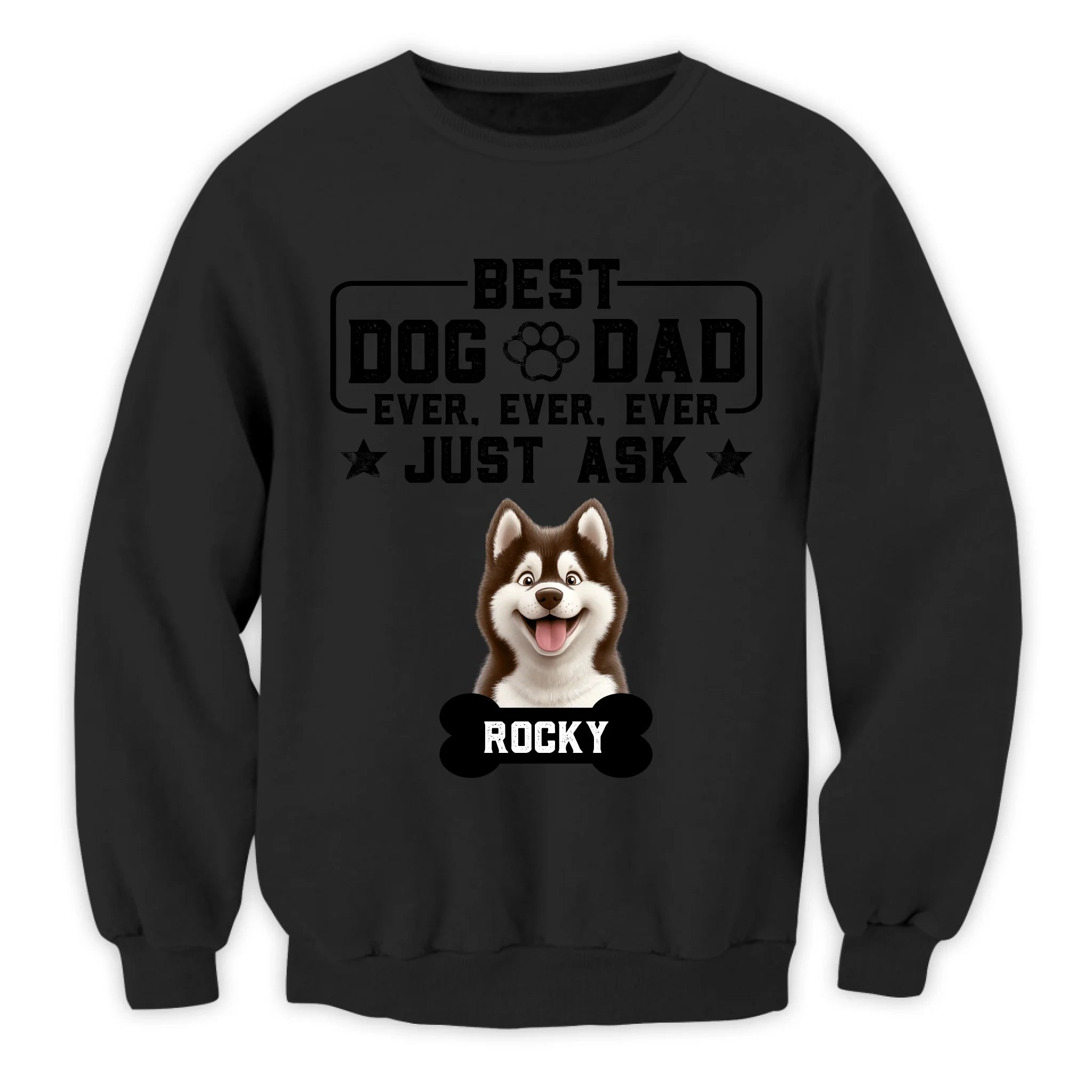 Best Dog Dad Ever - Personalized T-Shirt, Dog Lover's Gift, Father's Day Gift for Dog Dad