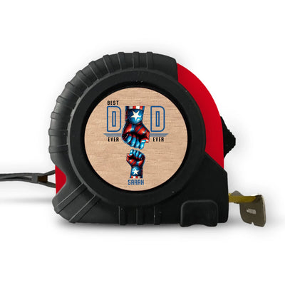 Fist Bump Dad and Kids - Personalized Tap Measure, Gift For Dad, Best Dad Ever Ever