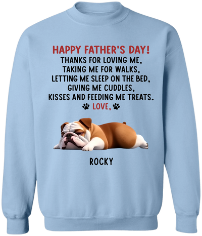 Happy Father's Day To The Best Dog Dad - Personalized T-Shirt, Gift For Dog Dad