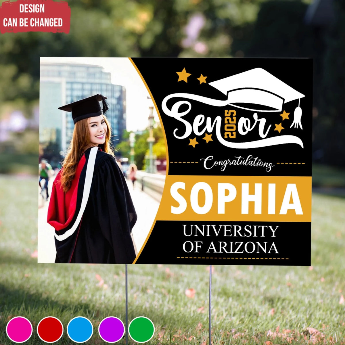 Senior 2025 Congrats - Personalized Yard Sign, Gift for 2025 Graduate, Graduation Party Decoration