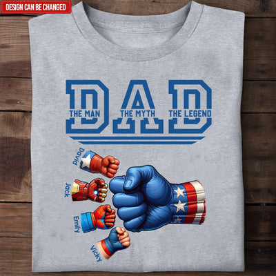 Super Dad The Man The Myth The Legend - Personalized T-Shirt, Gift For Dad