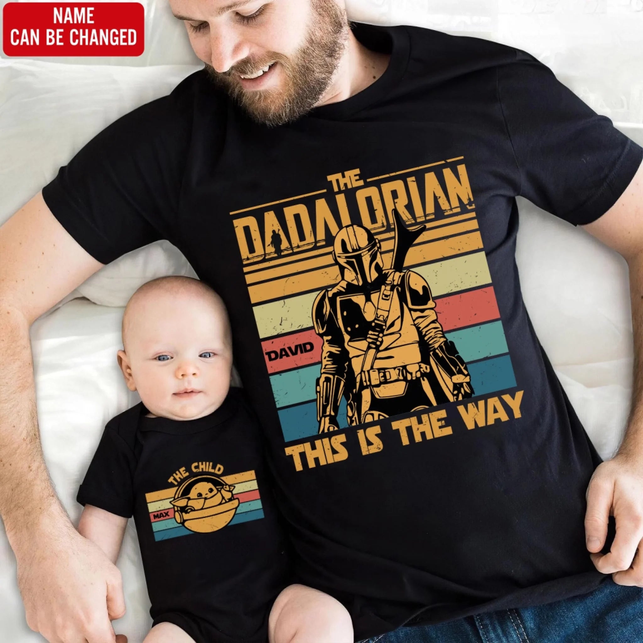 Dadalorian And The Child - Personalized T-Shirt, Gift For Dad, This Is The Way Shirt