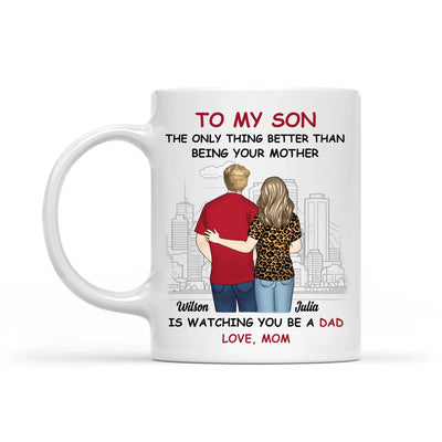 Mom To My Son - Personalized Mug, Gift From Mom, Father's Day, Gift For Son