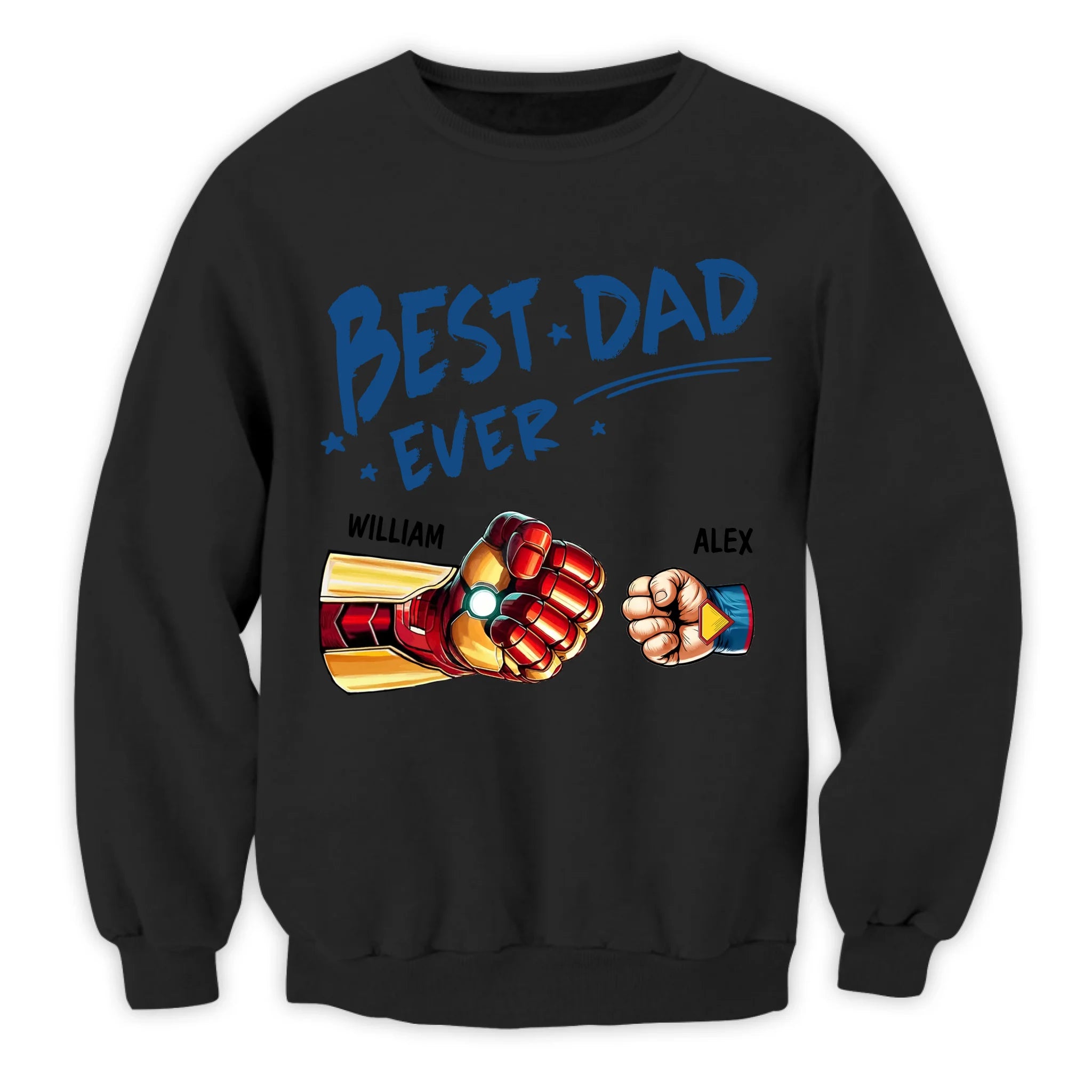 Avengers Best Dad Ever - Personalized T-Shirt, Gift For Dad, Dad Fist Bump