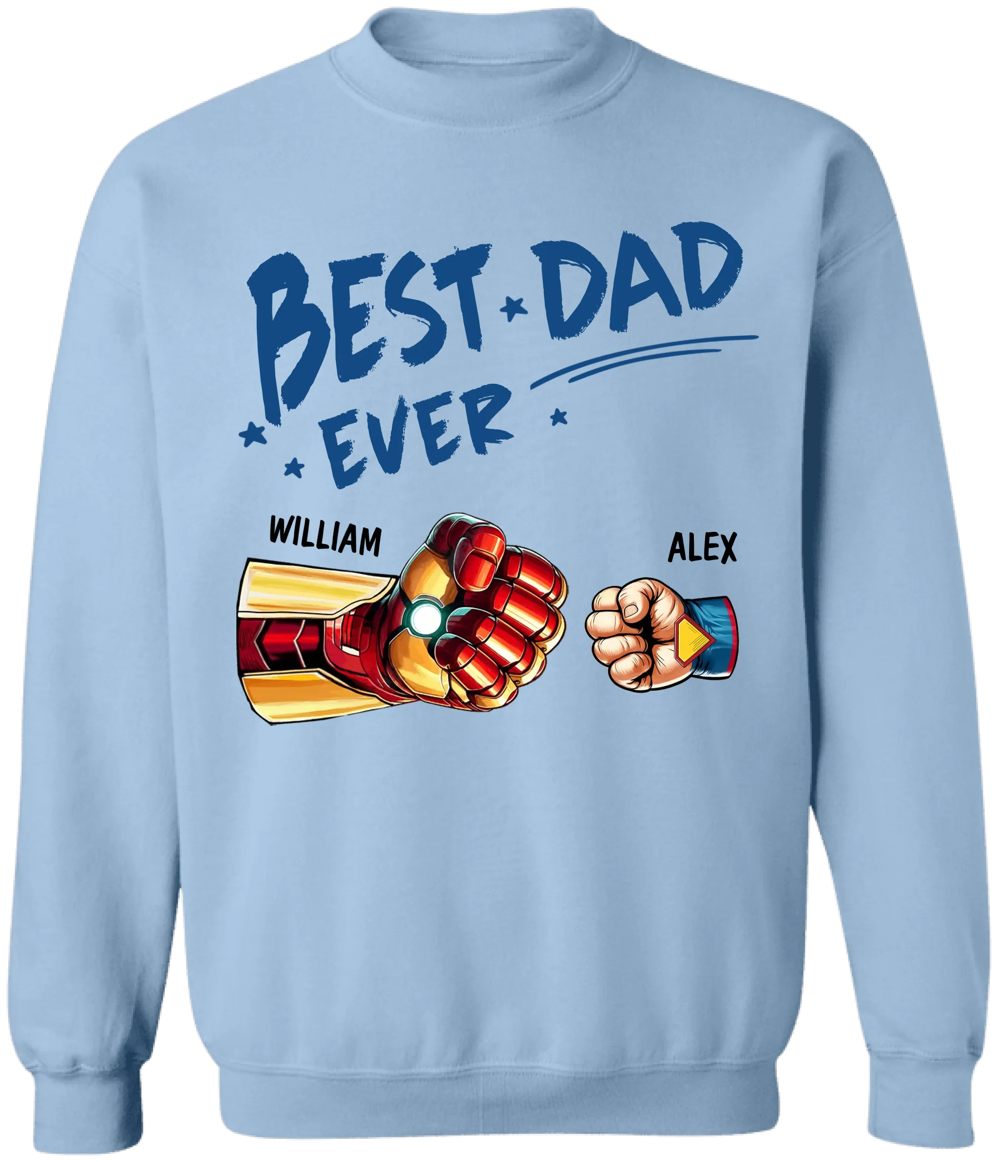 Avengers Best Dad Ever - Personalized T-Shirt, Gift For Dad, Dad Fist Bump