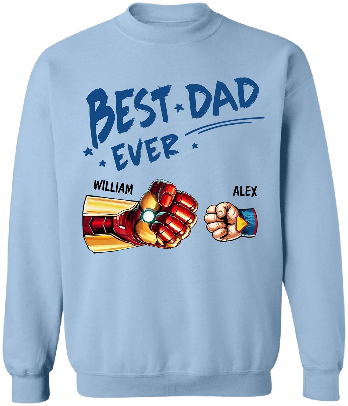 Avengers Best Dad Ever - Personalized T-Shirt, Gift For Dad, Dad Fist Bump
