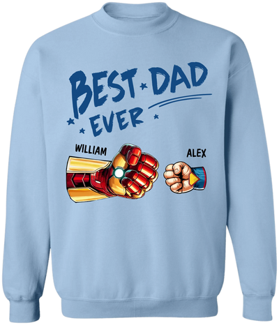 Avengers Best Dad Ever - Personalized T-Shirt, Gift For Dad, Dad Fist Bump