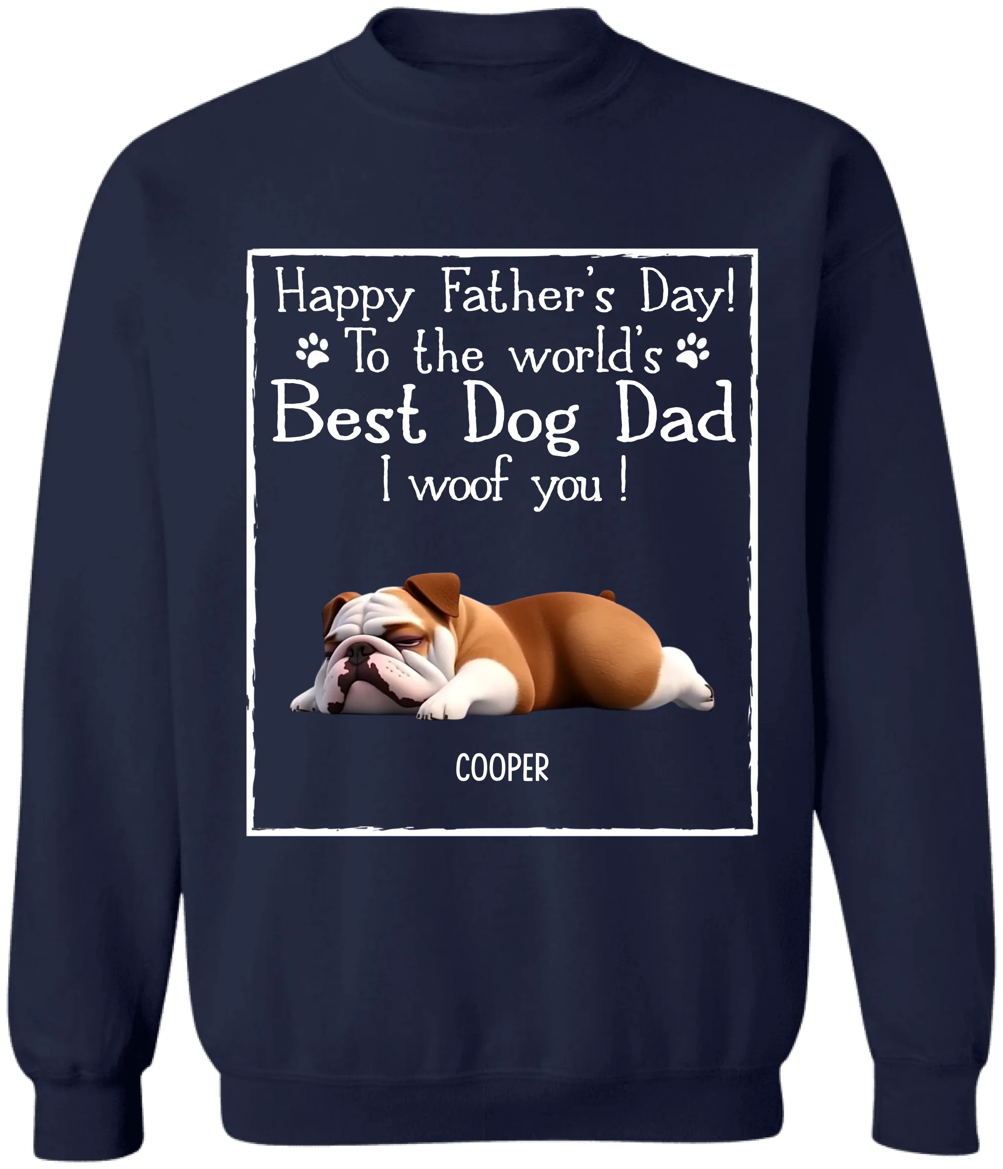 To The World's Best Dog Dad I Woof You - Personalized T-Shirt, Gift For Dog Lover