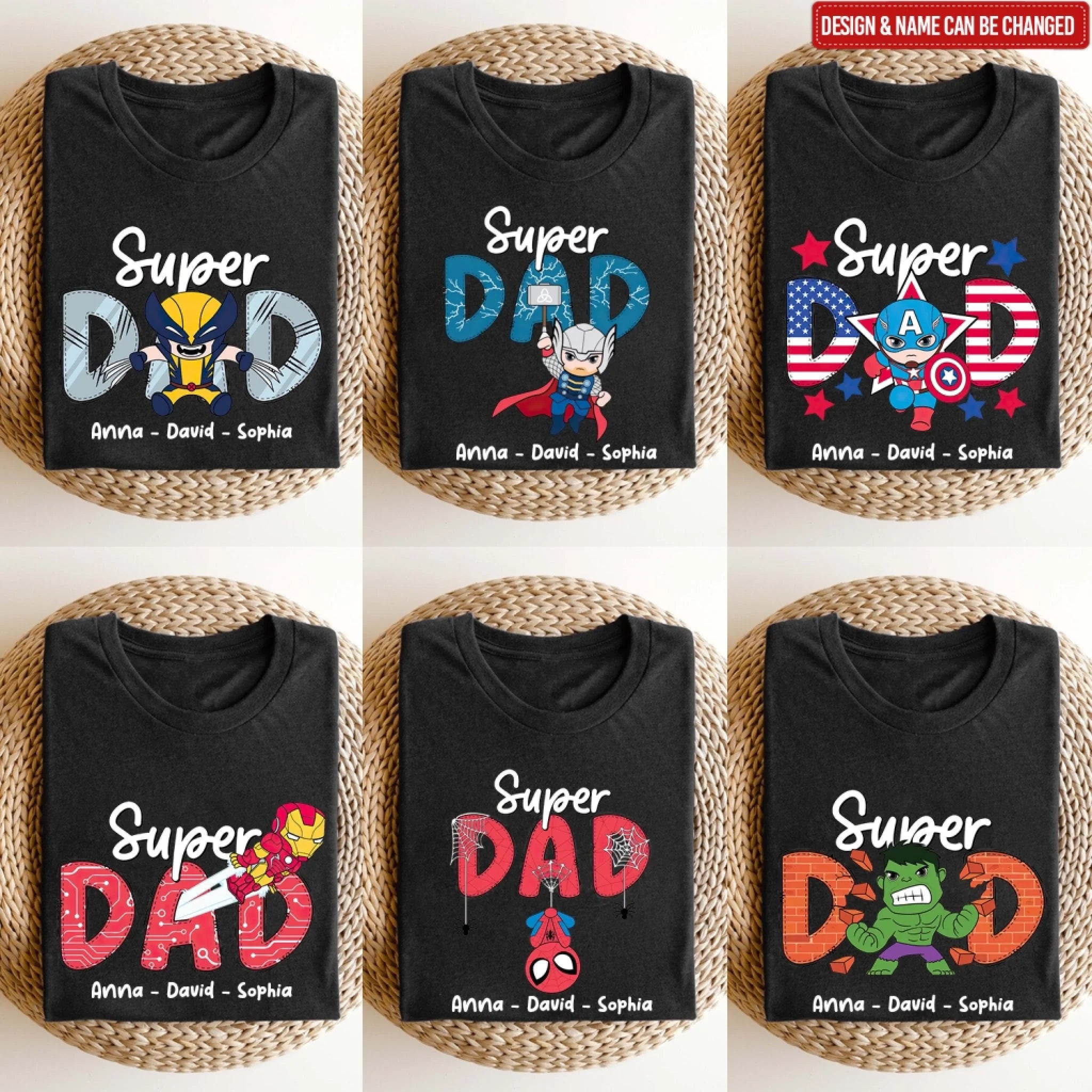 Avengers Super Dad - Personalized T-Shirt, Gift For Dad, Superhero Matching Father Shirt