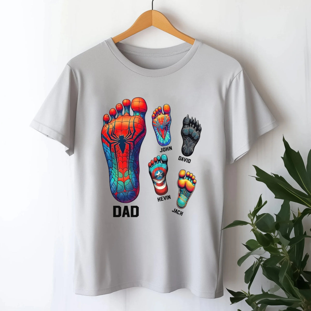 Superhero Father and Kid Footprints mk 1
