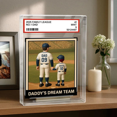 Daddy's Dream Team Baseball No. 1 Dad Grandpa Man & Kids mk 4