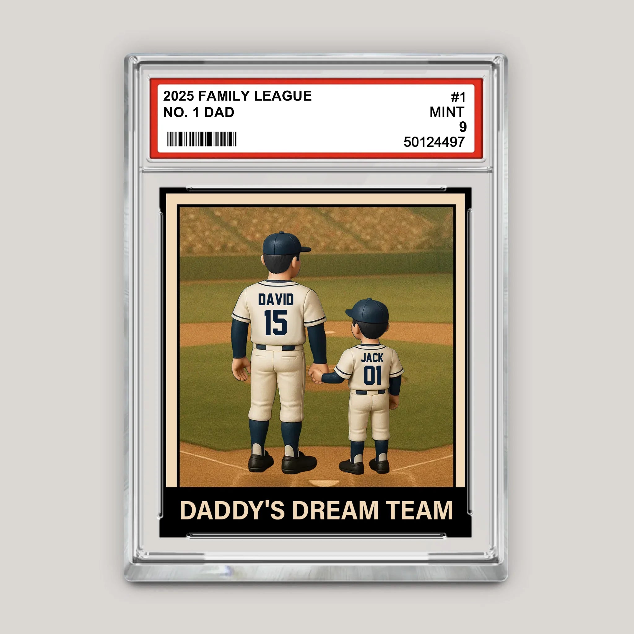 Daddy's Dream Team Baseball No. 1 Dad Grandpa Man & Kids mk
