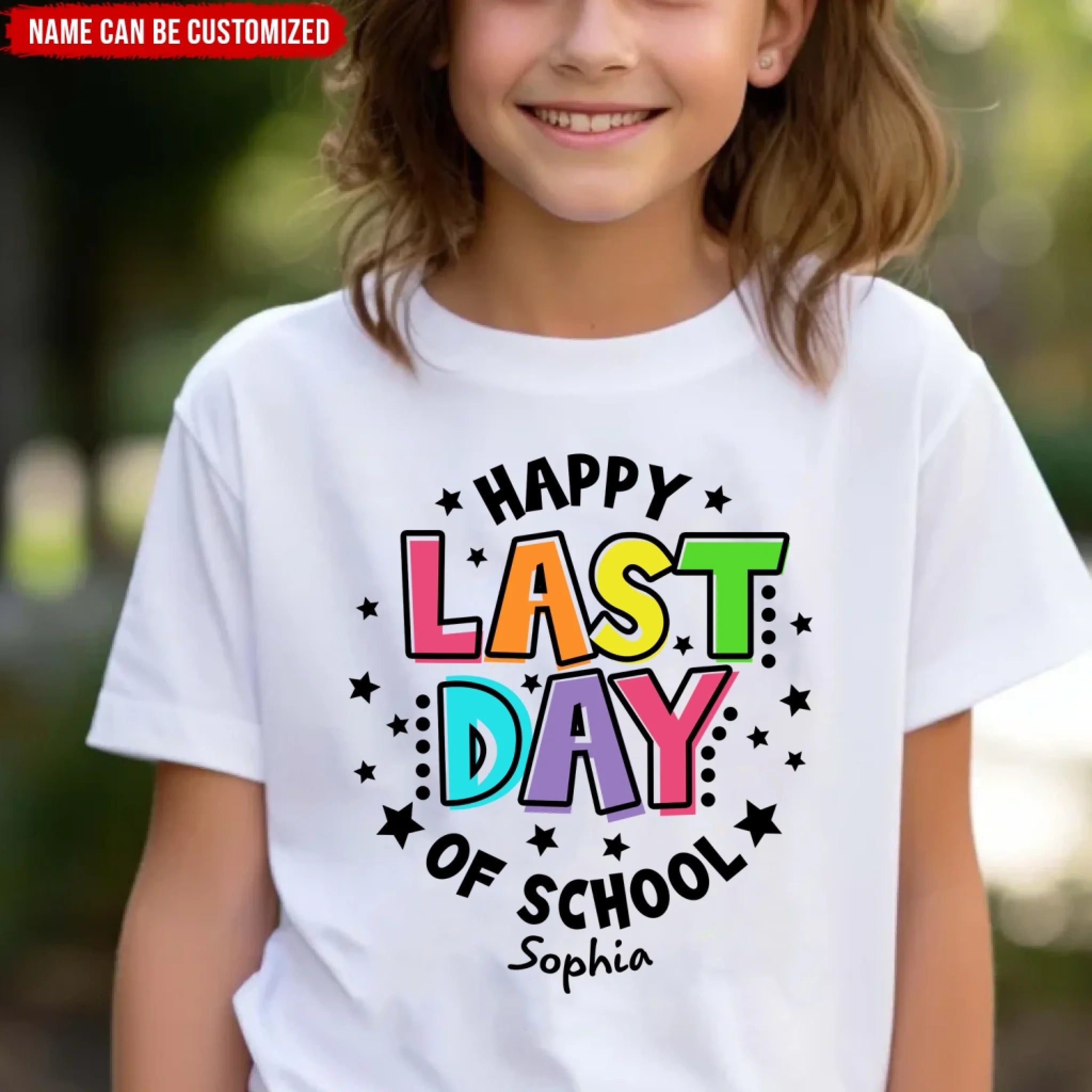 Happy Last Day Of School - Personalized T-Shirt, End of School Shirt, Summer Break Gift