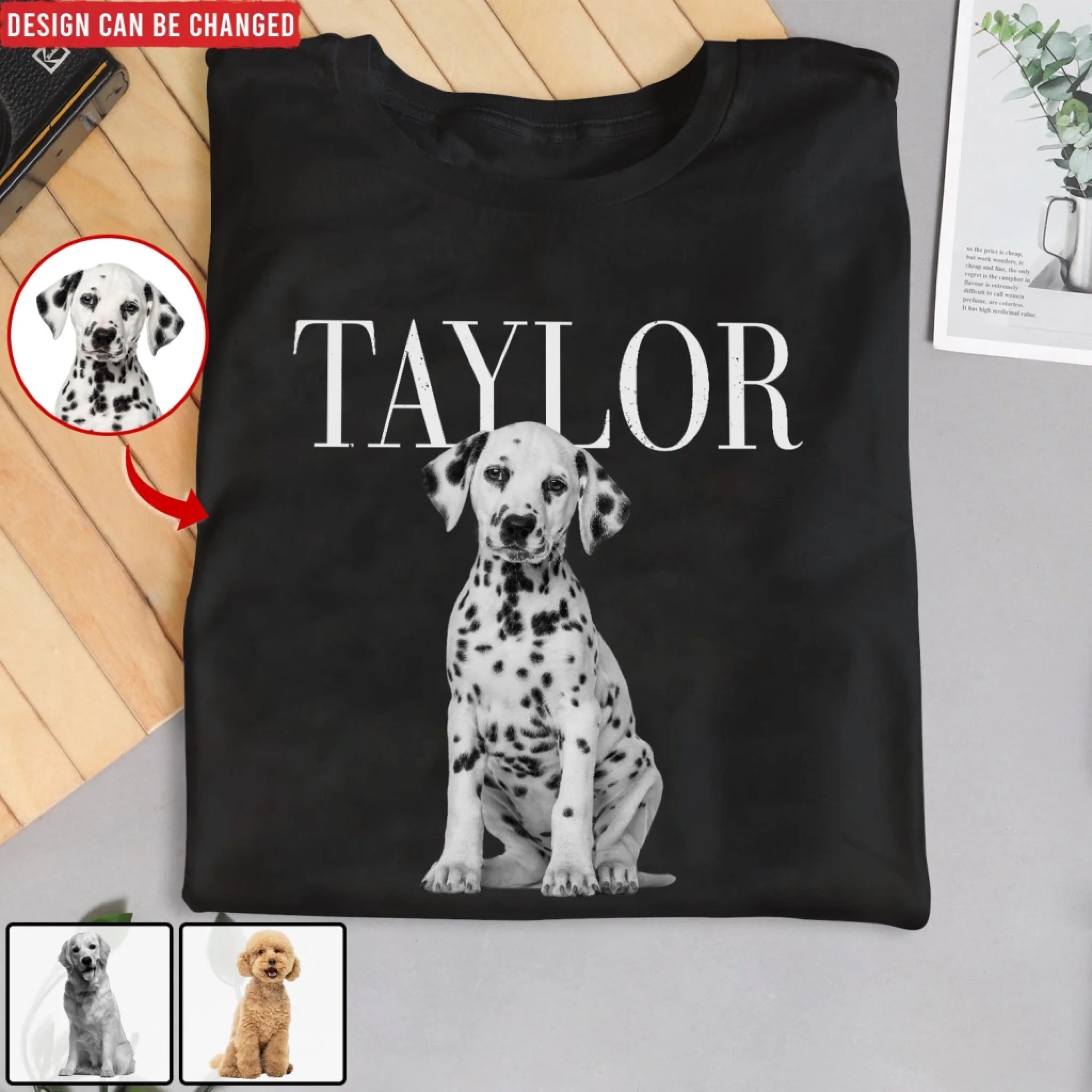 Custom Pets Photo - Personalized T-Shirt, Gift for Dog/Cat Lovers, Pet Owner Gift