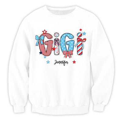 Patriotic American Flag - Personalized T-Shirt, Gift For Family, 4th Of July Shirt